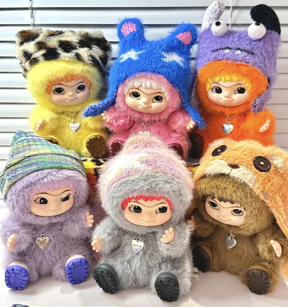 Kawaii Wakuku V1 V2 Plush Doll Blind Box - Trendy Handmade Fox & Bunny Soft Toy Cute Birthday Gift for Girlfriend Playful