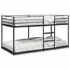 VidaXL Bunk Bed Without Mattress Black 100x190 Cm Steel, Bed Frame, Slatted Base, Bedroom Furniture, Loft Bed, 4019878