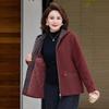 Women's Stylish Hooded Faux Wool Winter Jacket for Middle-Aged and Elderly