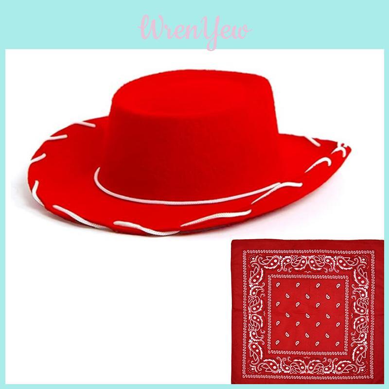 Stilvolles Kinder-Cowboyhut- und Schal-Outfit mit genähtem Stoff für Kostümveranstaltungen und als Geschenke