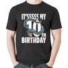 It's My 10th Birthday Snake 10 Years Old Birthday Boys Girls T-Shirt Sweatshirt Hoodie Tanktop for Men Women Kids Black