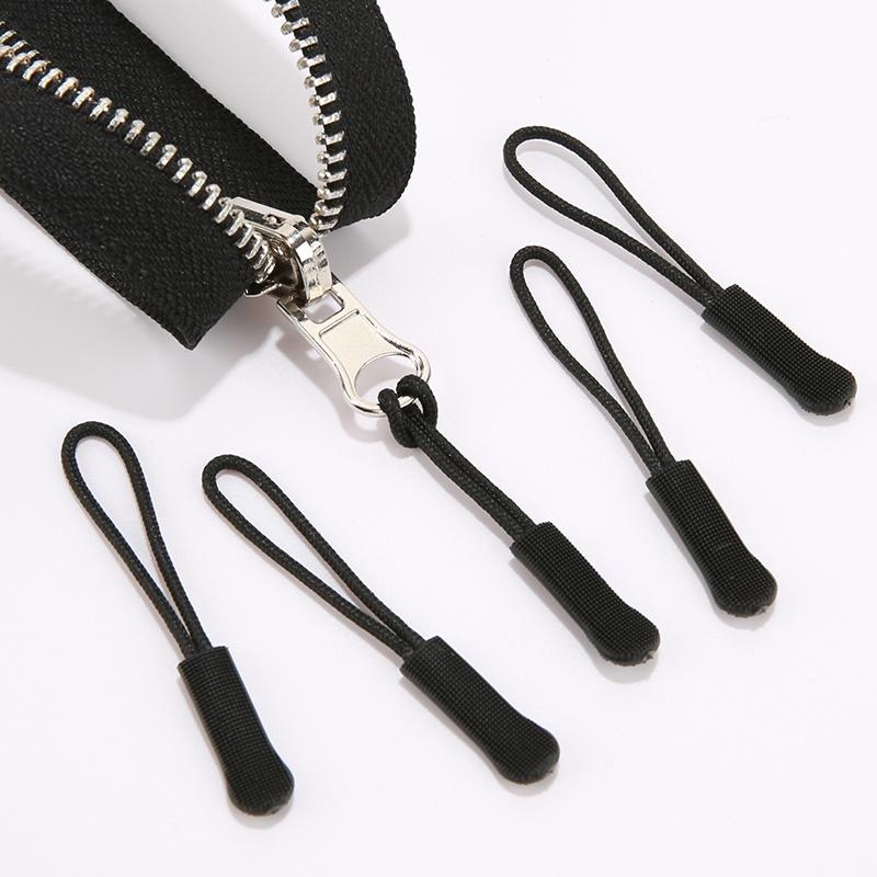5/10/20PCS Zipper Head Extension Cord Tags Pulls Slider Cord Rope Puller Ends Lock Zip Clip Buckle for Bag Outdoor