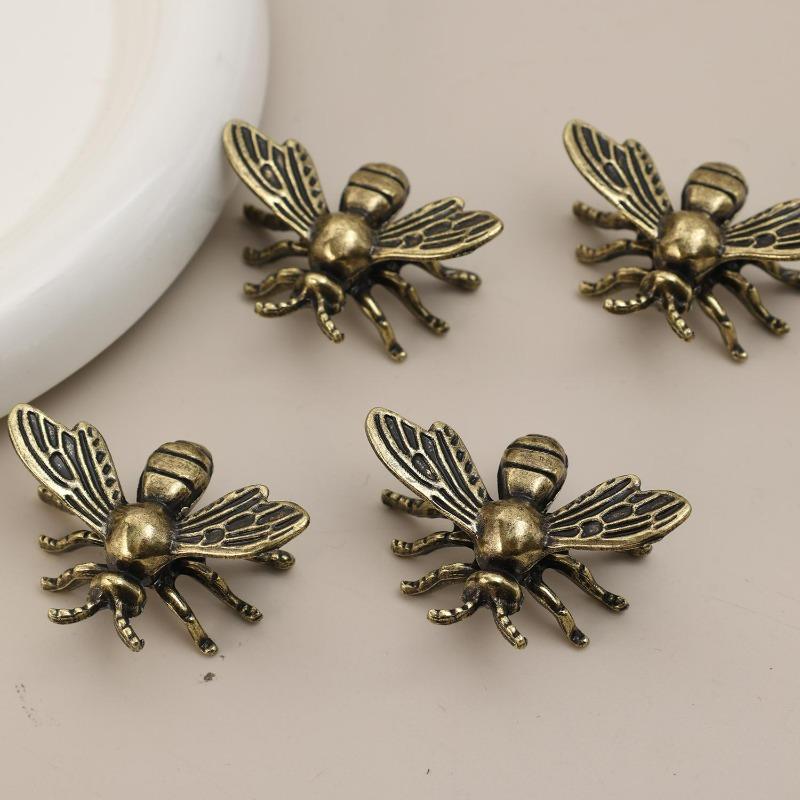 1/10pcs Small Bee Antique Figurine Vintage Insect Sculpture Home Office Desktop Decoration Crafts Creative Statue Ornaments