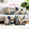 1/4pcs Luxury Navy Blue Gold Floral Throw Pillow Covers Modern Decorative Soft Cushion Cases for Home Sofa Bedroom Cushion cover