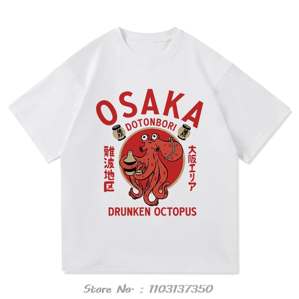 Osaka Dotonbori Opilá Chobotnice Tričko Vtipné Bavlněné Tričko Pánské Oblečení Móda Vintage Tričko Léto Ležérní Streetwear