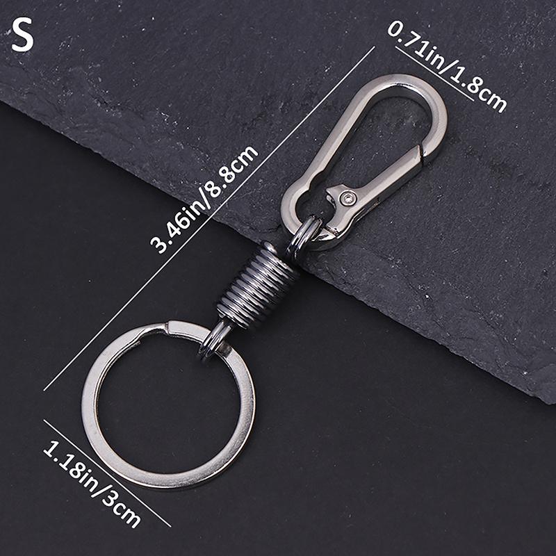 

Spring Keychain Zinc Alloy Carabiner Buckle Key Rings Waist Belt Clip Anti-Lost Climbing Hook Car Keychians Men Bag Accessories S