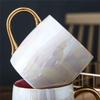 Cherry Blossom Ceramic Mugs With Lid Gold Spoon Porcelain Coffee Milk Cups Breakfast Drinkware for Women Lovers Friends G