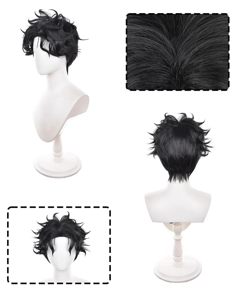 Takakura Ken Cosplay Costume with Anime DAN DA DAN Cosplay Full Set for Uniform Perfect for Photo Costume Events [CR ROLECOS] Wig, Adults, Set,