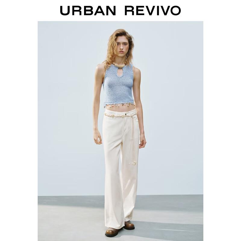 

Женский летний пляжный вязаный жилет с бахромой UR 2025 S