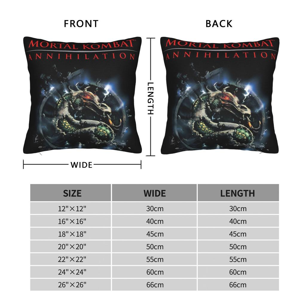 Mortal Kombat II Moive 2026 Pillowcase Merch Printing Cushion Cover Decor Throw Pillow Case Cover Bed Multiple Sizes