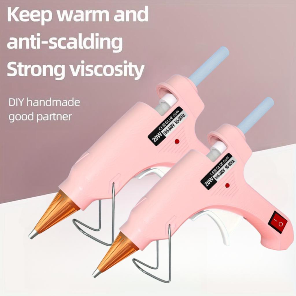JQ1 Glue Gun, 20W Electric Hot Melt Glue Gun with Wire, Suitable for Household Handicrafts, Handicraft Repair and Repair