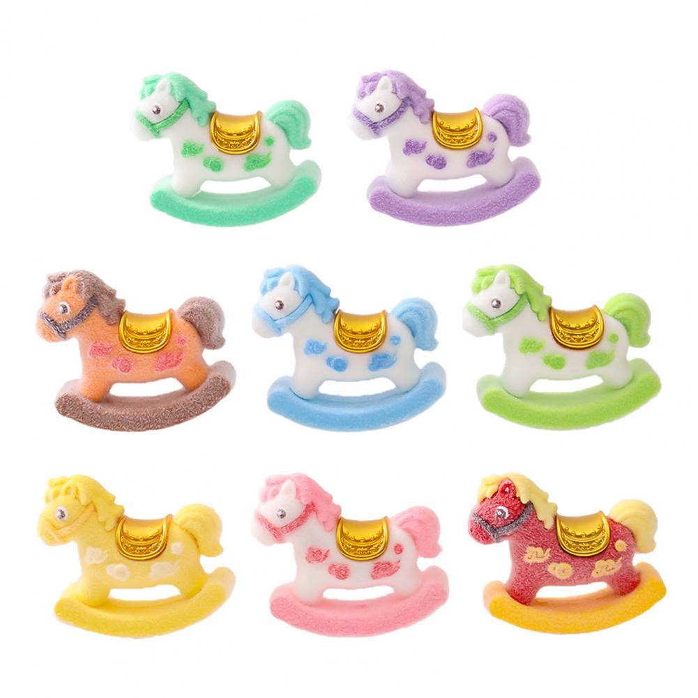 

Mini Horse Decoration Horse Ornament 8pcs Mini Horse Figurines Set Chinese Style Lucky Statues Year of Cartoon Decorations New