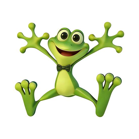 Toilet Lid Stickers Cartoon Frog DesignWaterproof Bathroom Wall Decal Removable Wall Stickers for Toilet