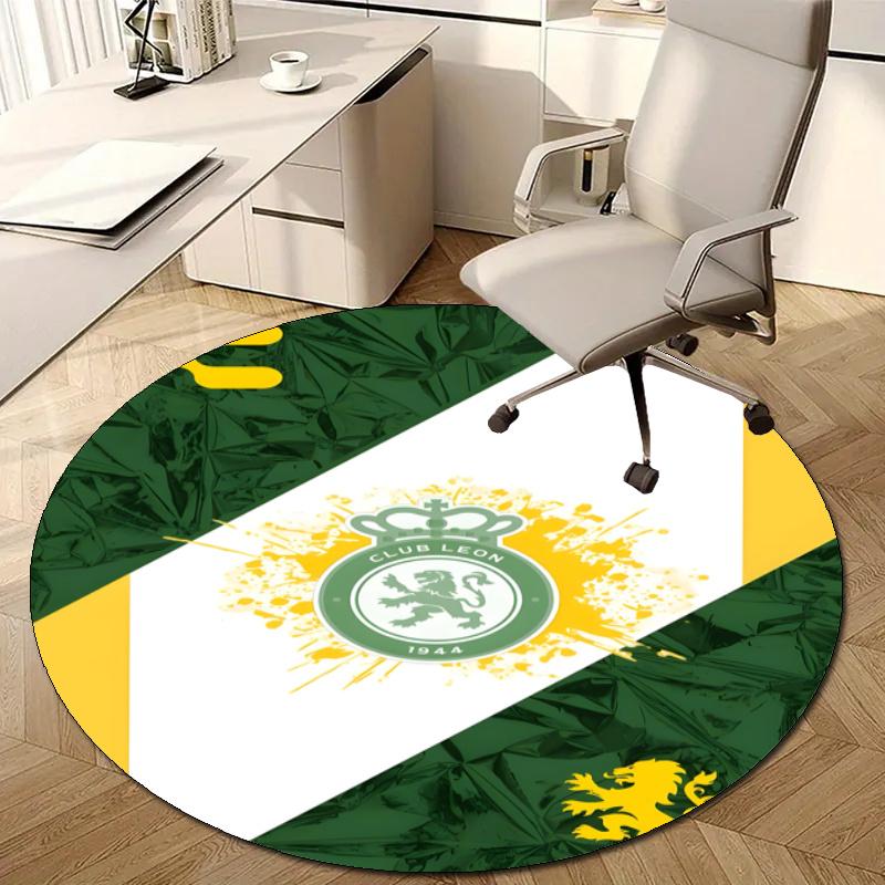 Personalized Leon logo Round Chair Office Rug - Perfect for Mat, Office Chair & More - Ideal Gift for Birthdays and Holidays