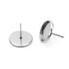 20pc Hypoallergenic Stainless Steel Stud Earring Diy Findings 6mm 8mm 10mm 12mm Cameo Cabochon Base Settings Diy Jewelry 2035
