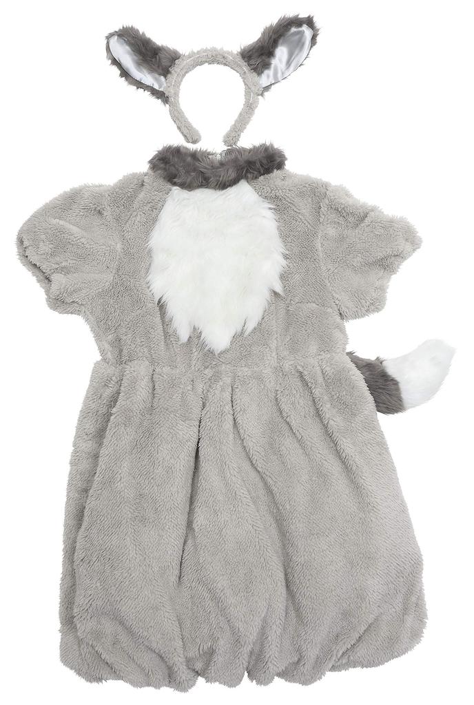 Clearstone Fluffy Animal Cosplay Halloween Gray Wolf Costume for Gray Women,
