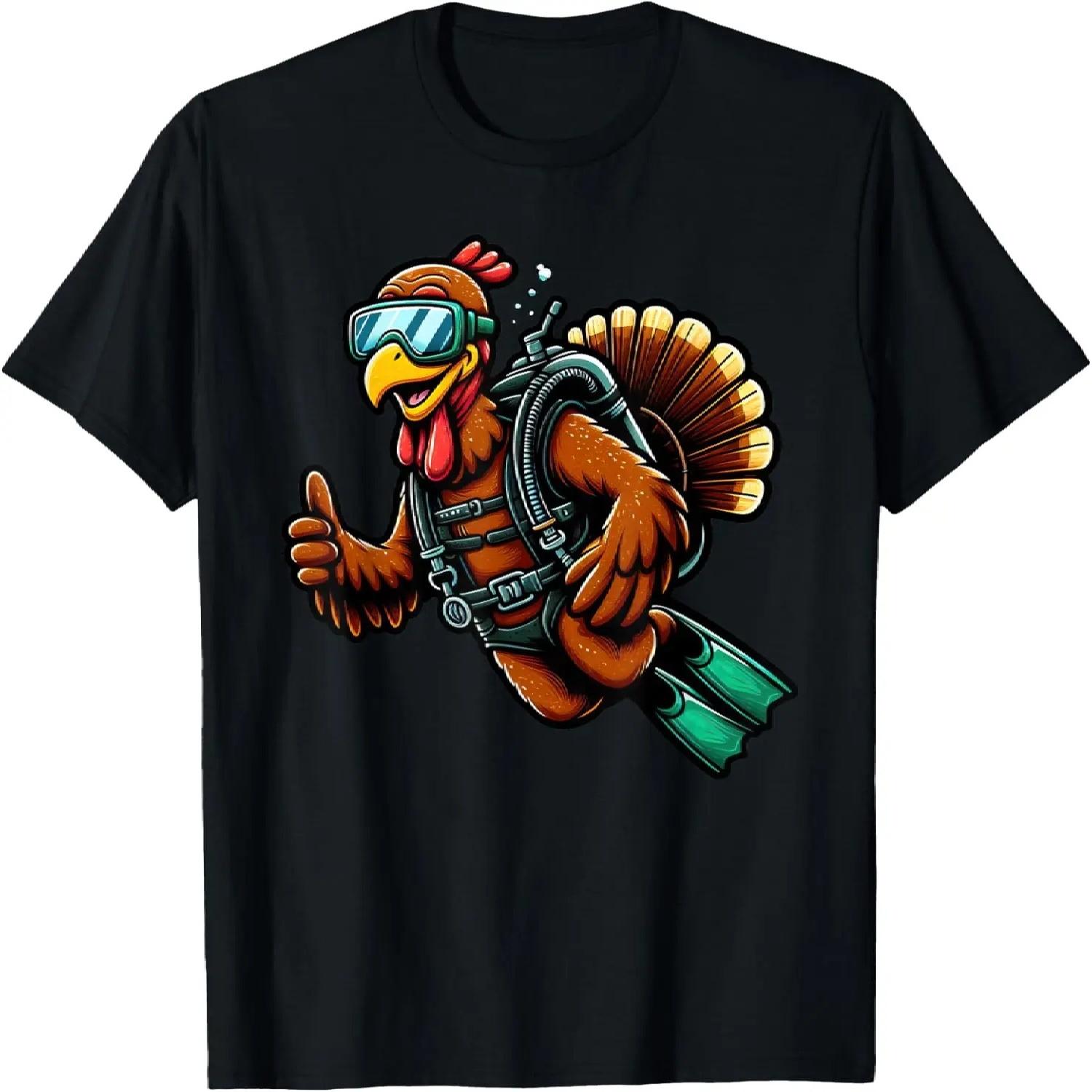 Funny Turkey Dive Diver Thanksgiving Scuba Diving Womens Men T-Shirt S