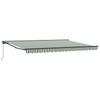 Manual Retractable Awning Green and White 5 X 3.5 M