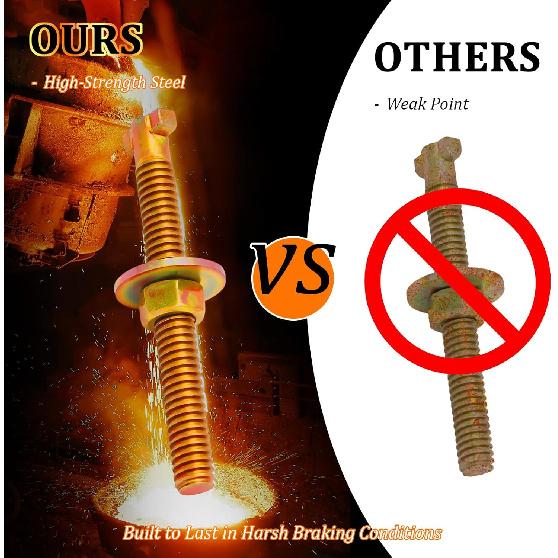 4Pcs Brake Cage Bolt Assembly - Fits For Semi Truck,Air Spring Brake Chamber Repair (Replaces Bendix 800921/TR800921)-1/2" Thread And 4-13/16"Length