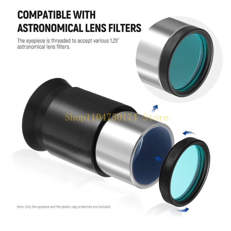 Eyepiece Lens 1.25inch 25mm for Plossl 40° Apparent Field 4 Astronomy Accessories Top Sale