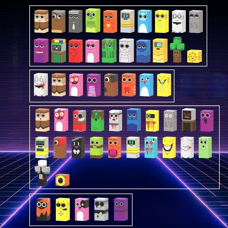 Sprunki Magnetic Building Block Toys Set Cube Box DIY Sensory Puzzle Building Children's Educational Toy Collection Model Gift