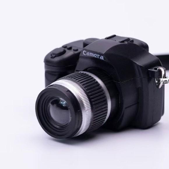 Mini Smiley Face Plush Camera Pendant with Sound & Glow