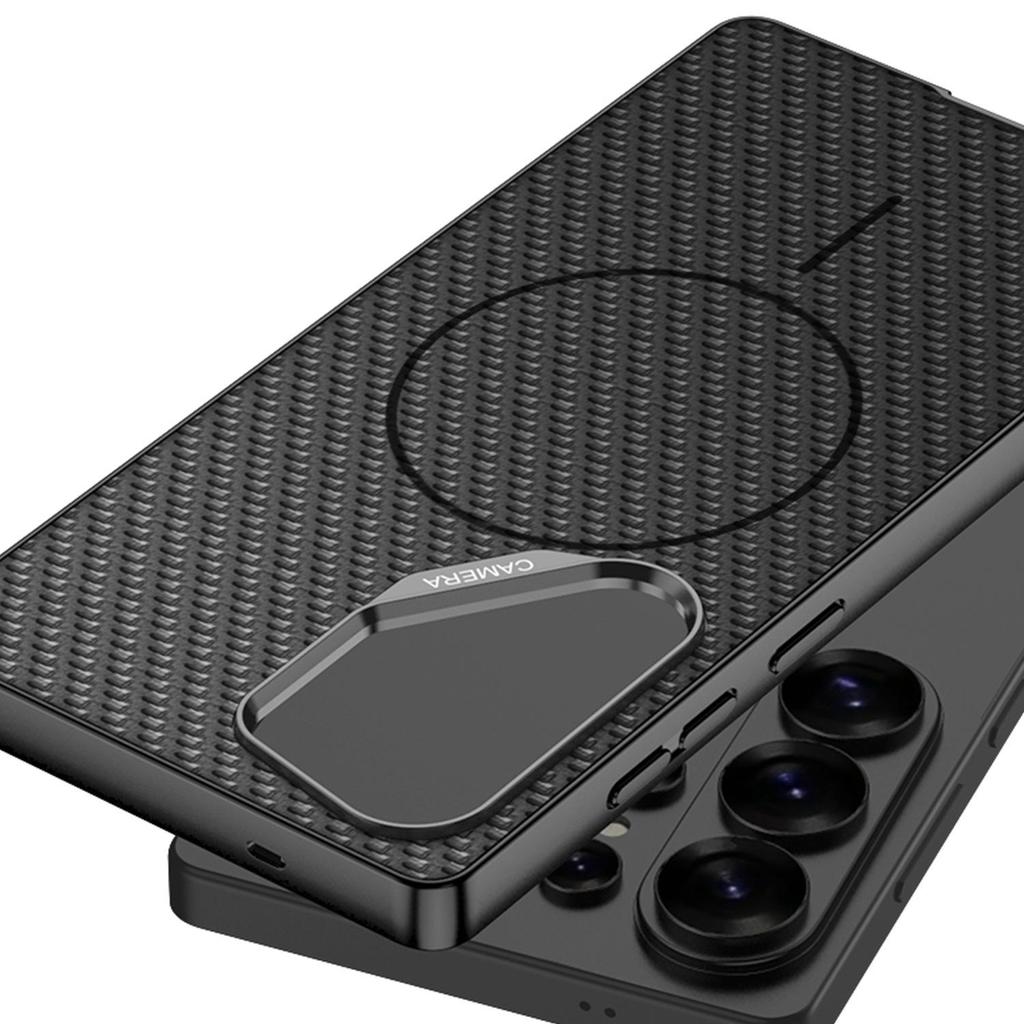 S26 Ultra Magnetic Leather Case with Camera Ring and MagSafe Compatibility