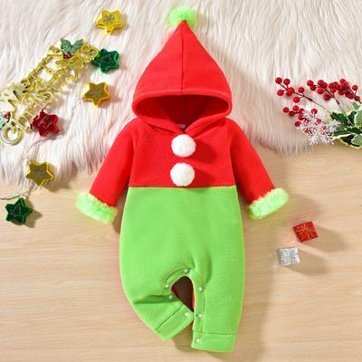 Baby Christmas Party Patchwork Romper Costume