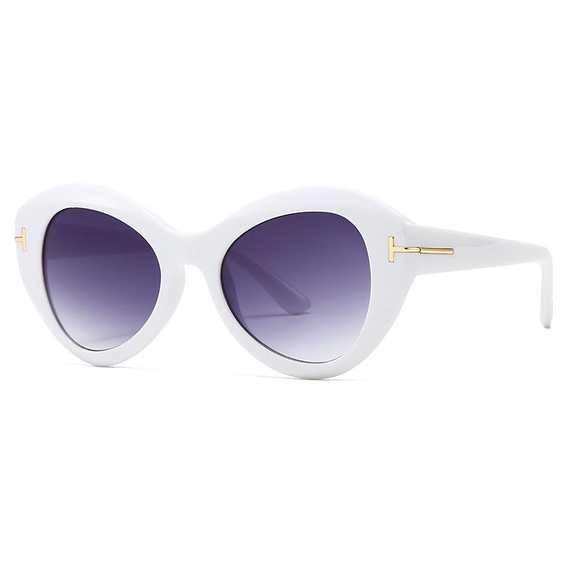 Trendy Modern Charm Sunglasses Polygonal Catwalk T-Shaped Sunglasses 2408