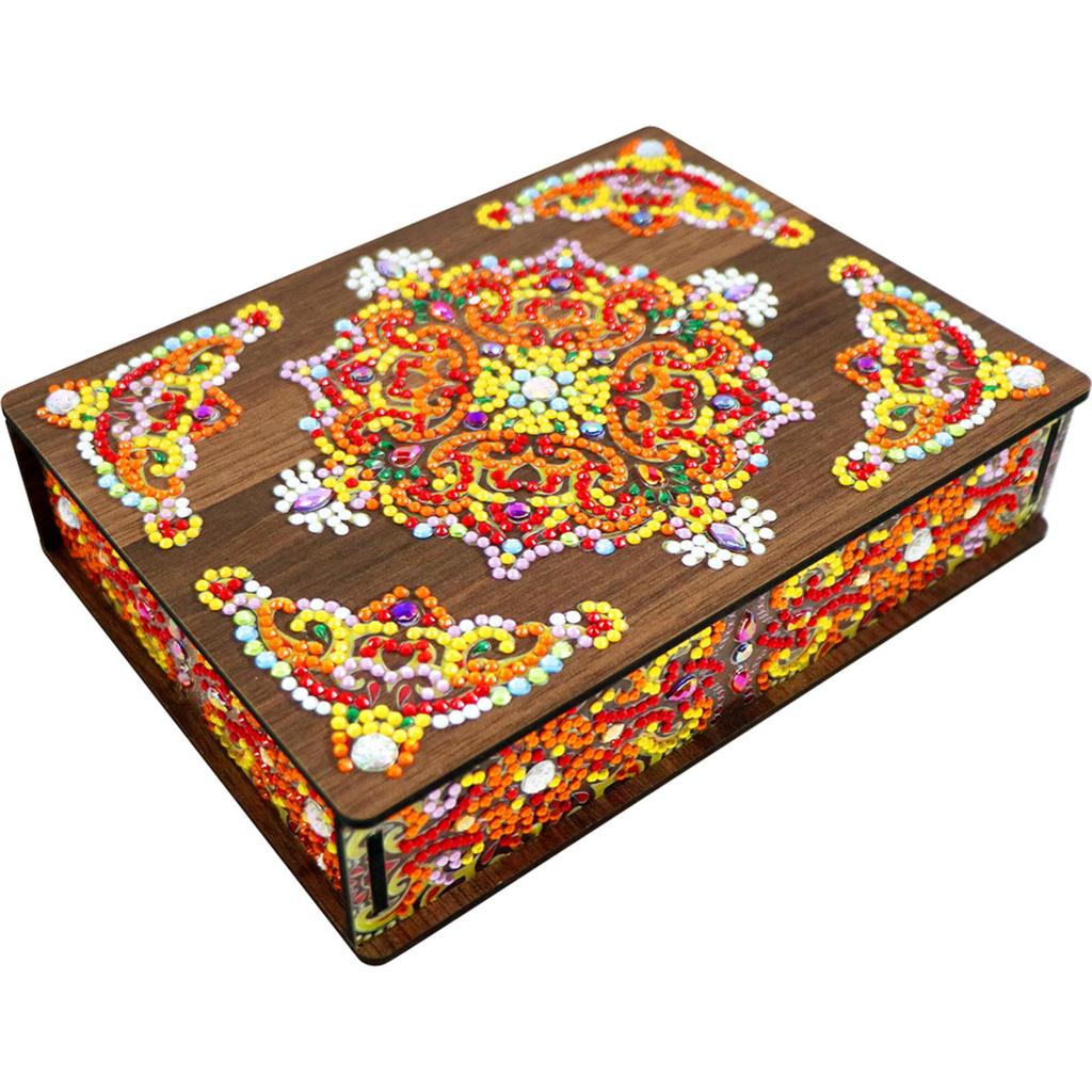 Mandala Diamantová malba Úložný box na šperky DIY Pouzdro na vrtáky speciálního tvaru Umění