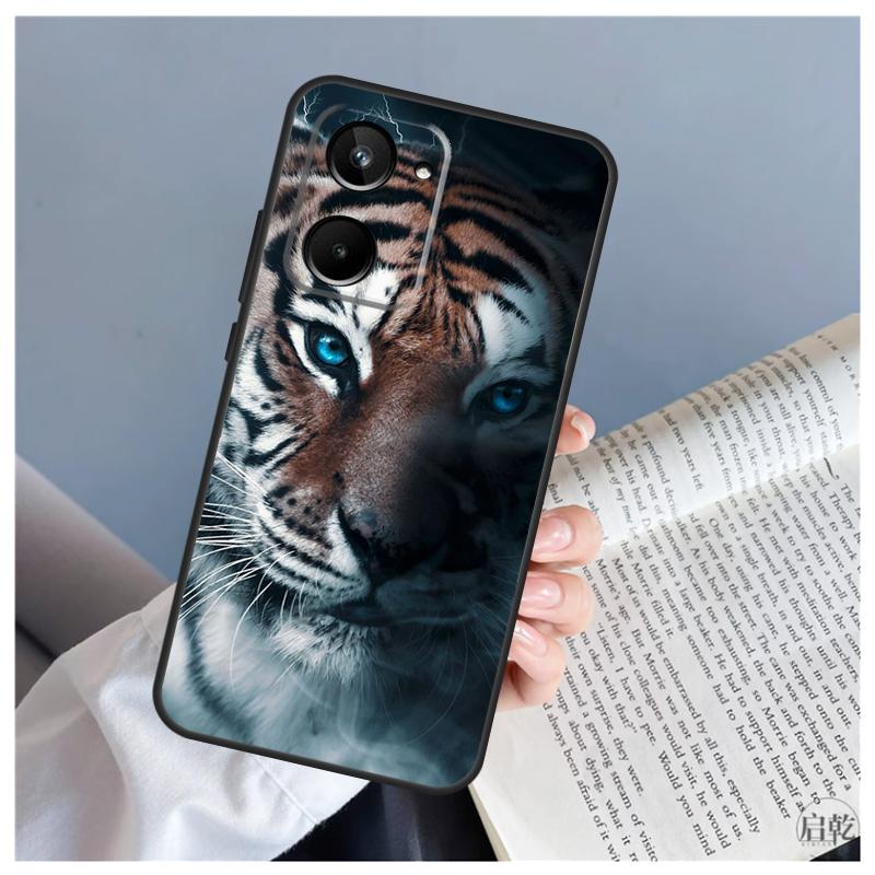 Tiger Face For Realme C71 C55 C75 C67 C63 C51 C61 C53 C35 C65 11 12 13 14 15 Pro Plus GT6 GT7 Pro Case