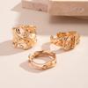 Punk 3pcs/set Chunky Irregular Cuff Rings for Women Geometric Adjustable Open Finger Nail Rings Fashion Statement Jewelry Girls