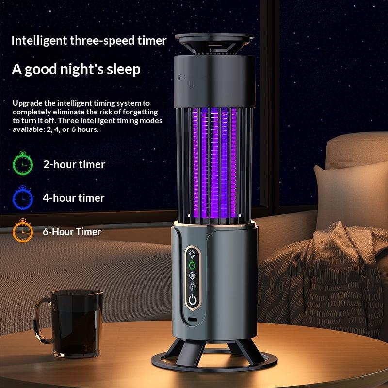 2-In-1 Mosquito Killer Lamp Anti-Mosquito Lamp Electronic Mosquito Zapper Rechargeable Mosquito Repellent 3-Level Timing Mode