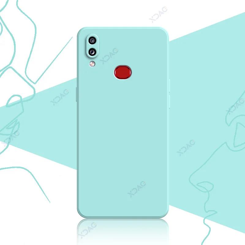 Quadratische Flüssigsilikonhülle für Samsung Galaxy A10S M10S SamsungA10S SamsungM10S Vollständig weicher Schutz Handyhülle Taschen