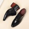 2026New  Men Dress Shoes Leather Pointed Toe Men’s High Heeled Shoe Big Size 47 Gentleman Oxford Shoes For Men Zapatos Hombre