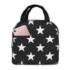 White Pentagram Print Insulated Lunch Bag for School Waterproof Cooler Thermal Lunch Box Women Children Food Container Tote Bags