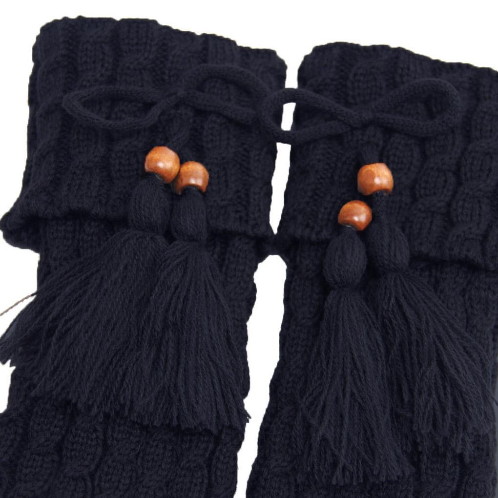 1 Pair Knitted Leg Warmers Women Crochet Boot Cuffs Leg Warmer Woman Boho Boots Socks Lady Winter Boot