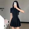 Women's Sport One-Piece High-End Conservative Slimming Swimsuit Dress for Vacation