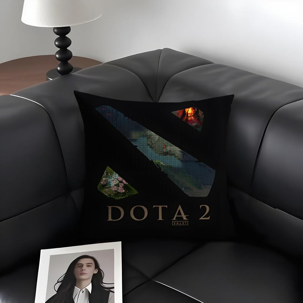 C-Cool Dotaa 2 Game Cushion Cover Natural Linen Organic Fabric Double-Sided Printing Sofa Home Decor Gift Pillow Case