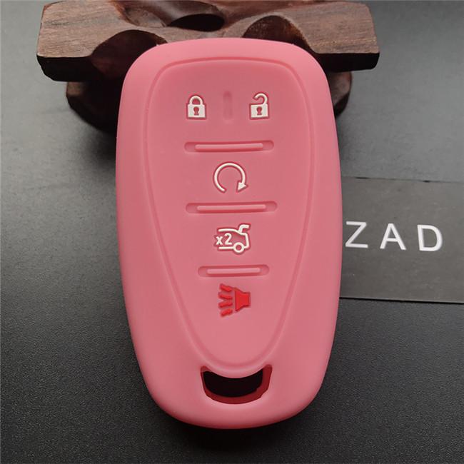 ZAD Silicone Car Key Cover Case For Chevrolet Cruze 2016 Malibu XL Camaro 5 button Smart Remote Key Case Jacket FOB