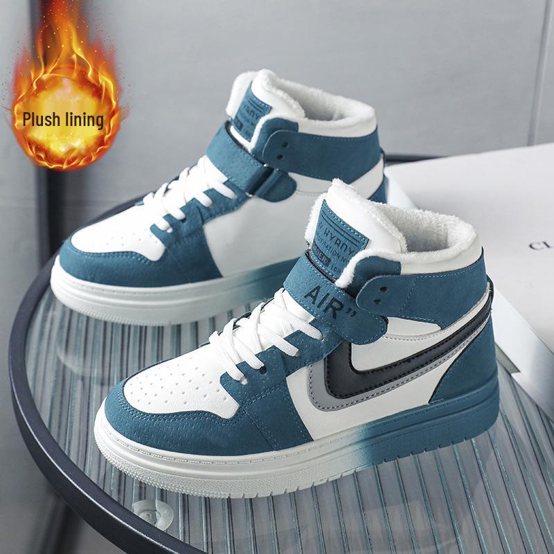 Kids' Winter 2025 High-Top Fleece-Lined Sports Shoes for Boys & Girls