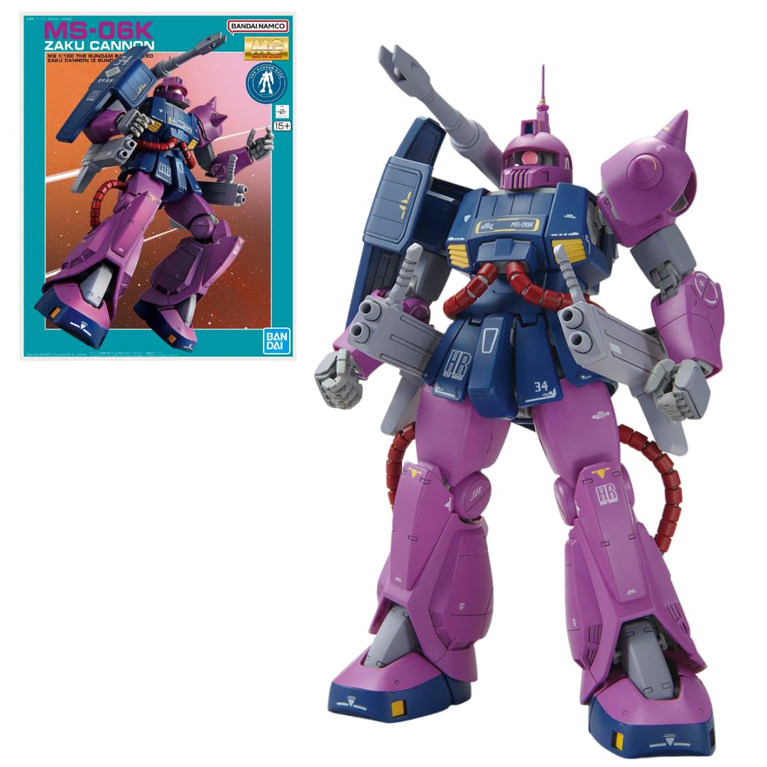 

Bandai Spirits MG Ограниченная серия Gundam Base Zaku Cannon Gundam Мобильный костюм Zeta Gundam Пластиковая модель 1/100 (Z-версия.) Предварительно окрашенный фиолетовый