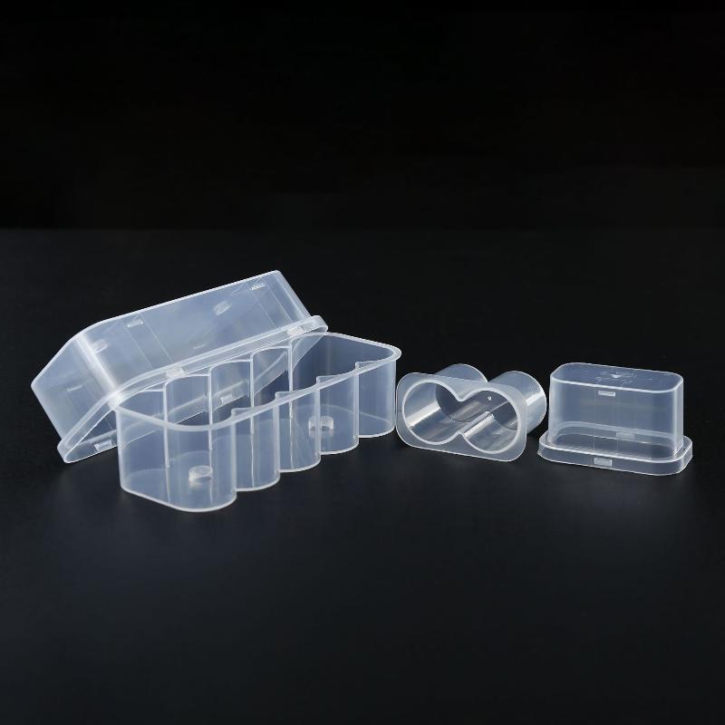 5 Stück 10 ml 2/10-Schlitz-Vial-Aufbewahrungsbox Stapelbare Kunststoff-Mikroröhrchen-Aufbewahrungsbox Klare Gefrierbox Kühlungs-Organizer