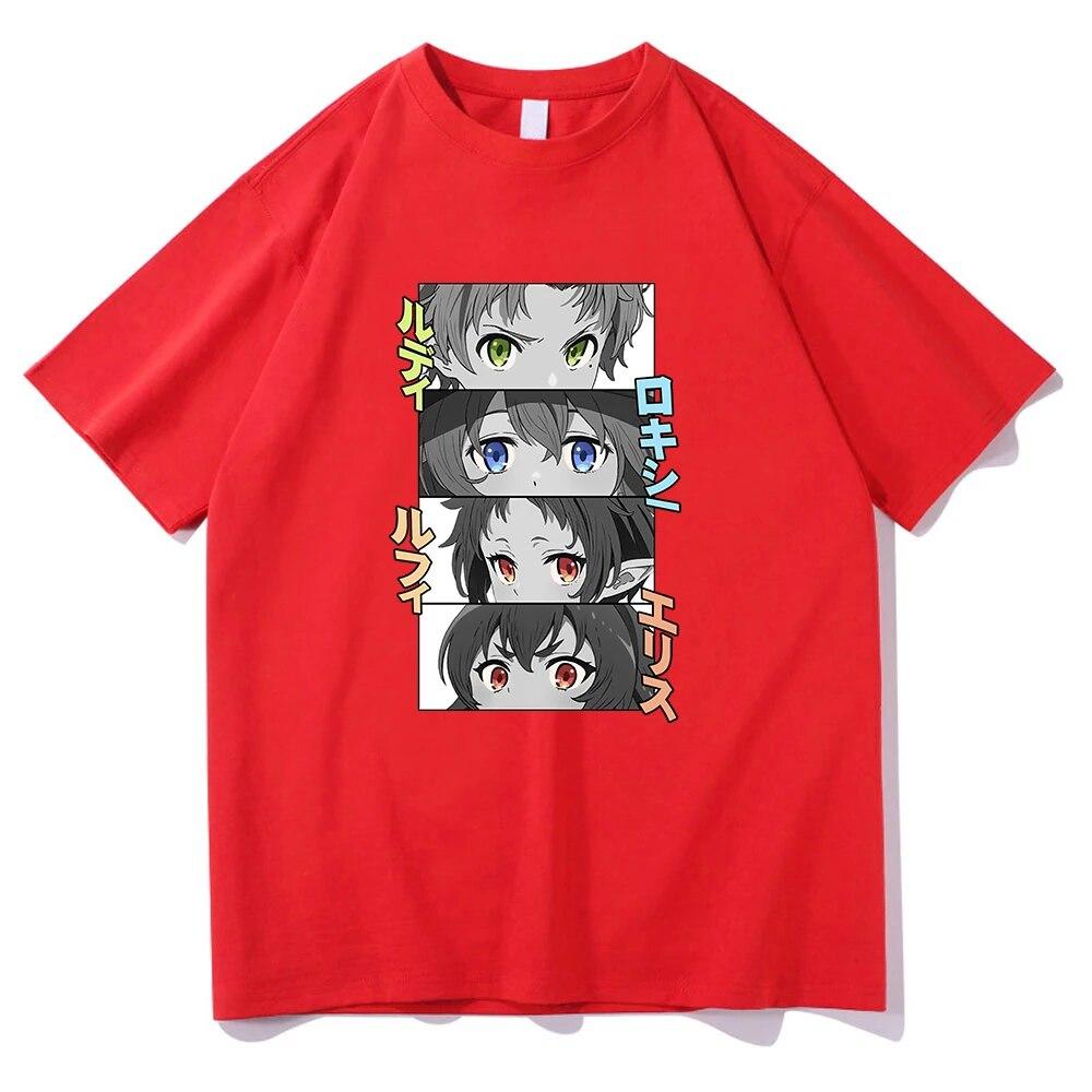 Mushoku Tensei T Shirt Unisex Harajuku Graphic Kawaii Rudeus Sylphiette Tshirt Unisex Anime Unisexga Cartoon Casual Cotton Tees Shirts Unisex