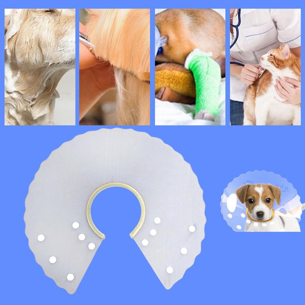 Cat Collar Protective Wound Waterproof Adjustable After Surgery Pet Protective Collar