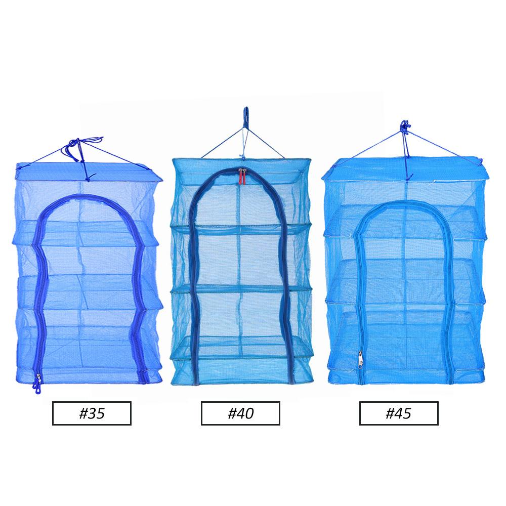 40 * 40 * 65cm 4 Layers Vegetable Fish Dishes Mesh Hanging Drying Net
