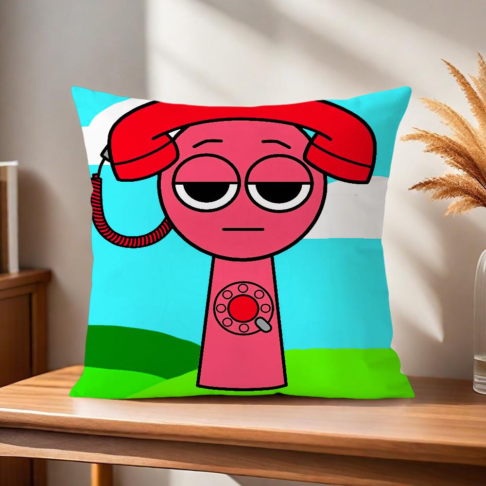 S-Sprunki Soft Pillow Case Game for Sofa Living Room Home Office Decor Protective Covers I-Incredibox Without Pillow-Insert