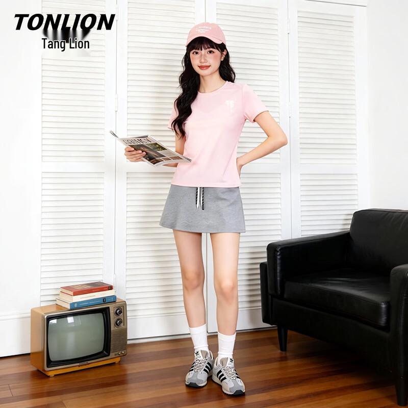 Женская охлаждающая футболка TonLion с круглым вырезом и короткими рукавами L
