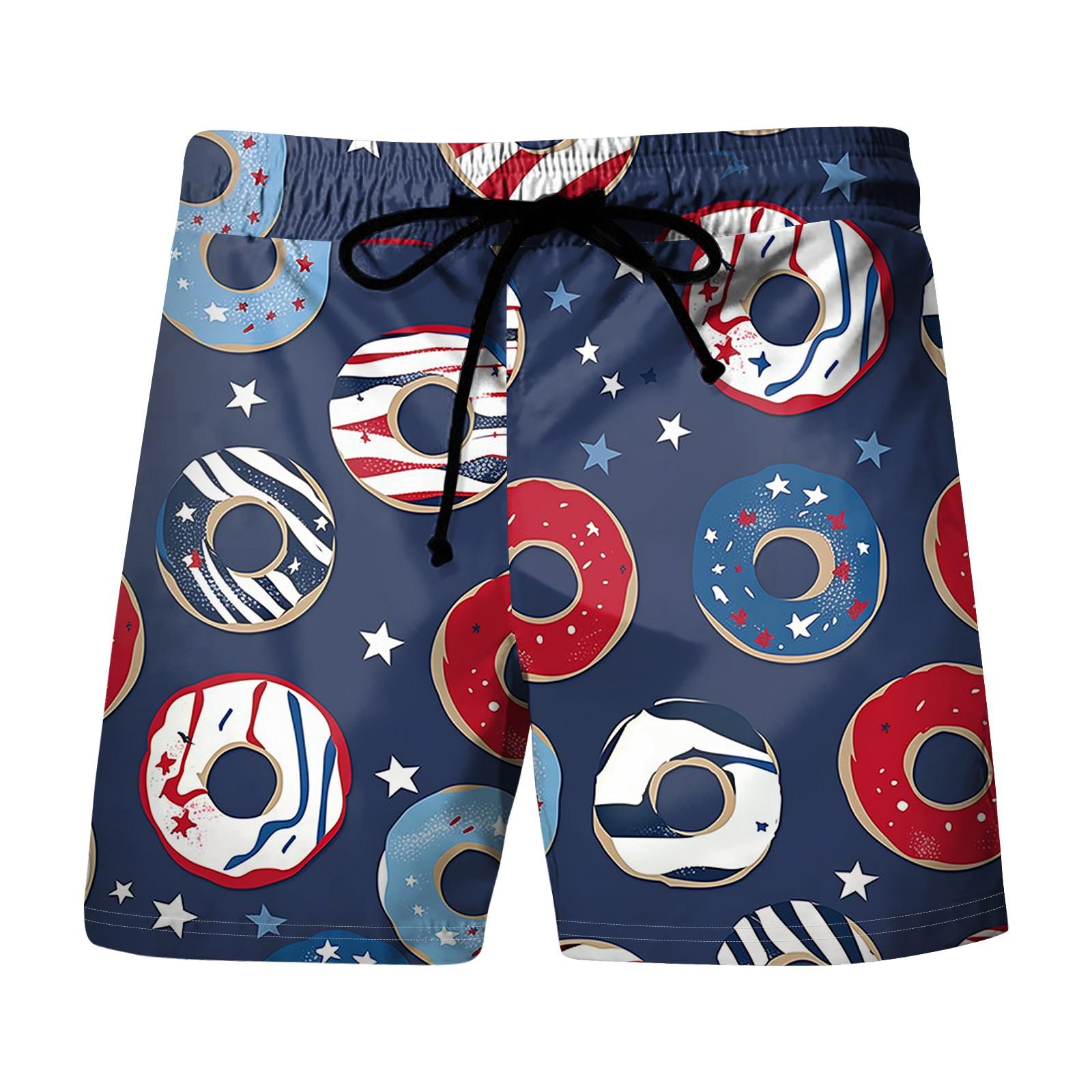 Fashion Men s Strapped Hawaiian Beach Fit Sport Casual Shorts Pants XXXXL винный