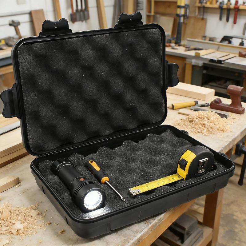 Water Resistant Storage Case For Tool Flashlight Tool Box Outdoor Camping Survival Shockproof Sealed Box